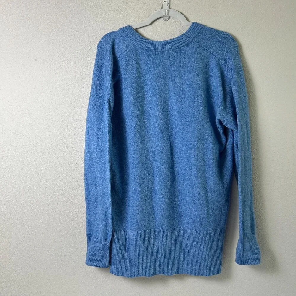 Banana Republic Sweater Mens Size M Blue V Neck‎ Hi Low Hem Pullover NWT